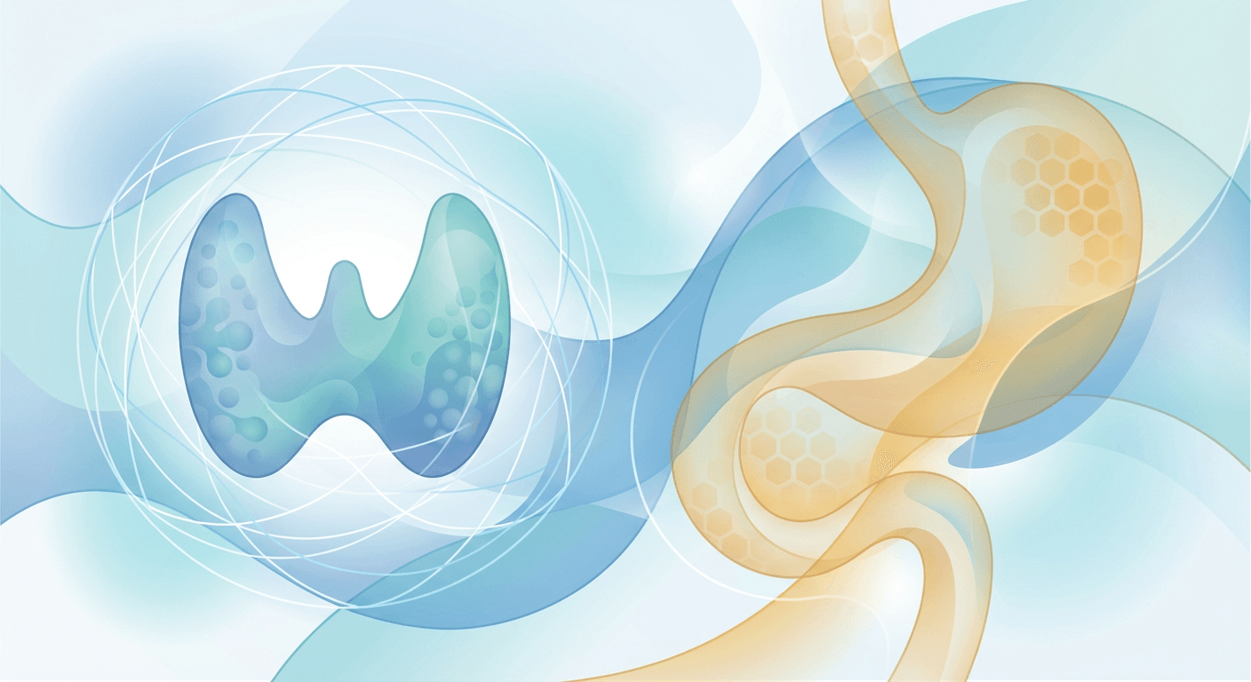 Medical illustration for PubMed 자료 기반 | 꿀 섭취가 하시모토 갑상선염 환자의 증상 변화나 갑상선 항체 수치에 영향을 준다는 과학적 근거가 있나요? - Persly Health Information