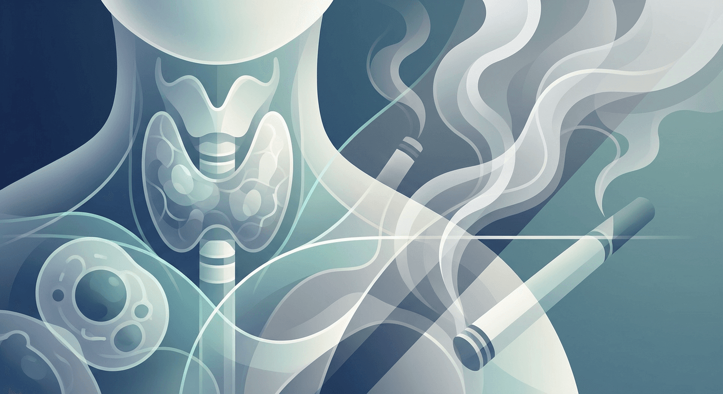 Medical illustration for 基于PubMed资料 | 吸烟能降低桥本氏甲状腺炎的风险,这种说法是真的吗? - Persly Health Information