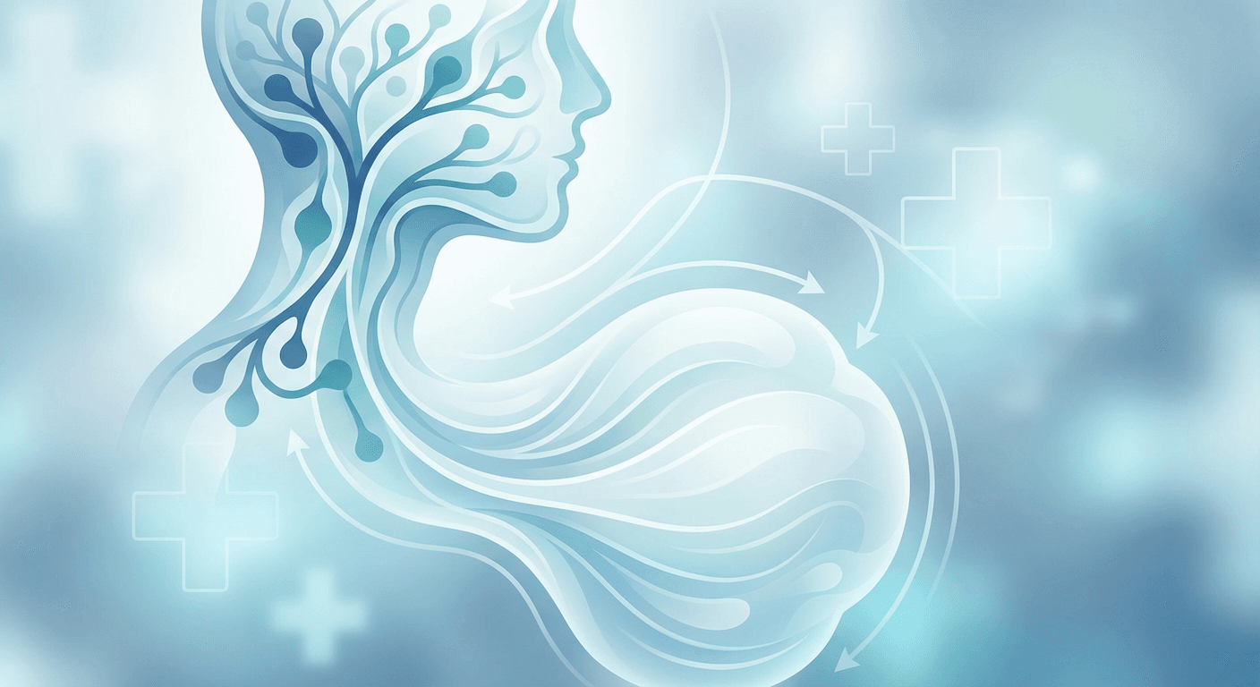 Medical illustration for Basado en OMS | ¿La distensión abdominal (bloating) puede estar asociada al cáncer de cabeza y cuello, y qué otros síntomas concurrentes deberían preocupar? - Persly Health Information