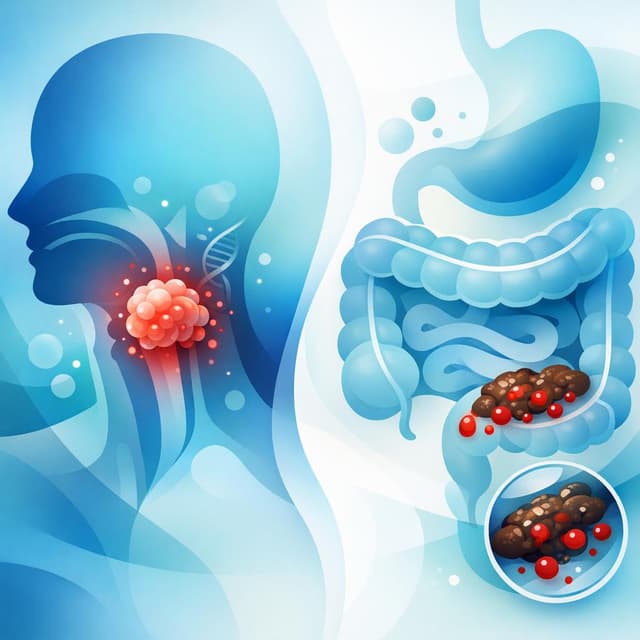 Basado en NIH de EE.UU. | En etapas iniciales del cáncer de cabeza y cuello, ¿puede presentarse sangre en las heces y qué mecanismos o causas relacionadas explicarían este hallazgo?