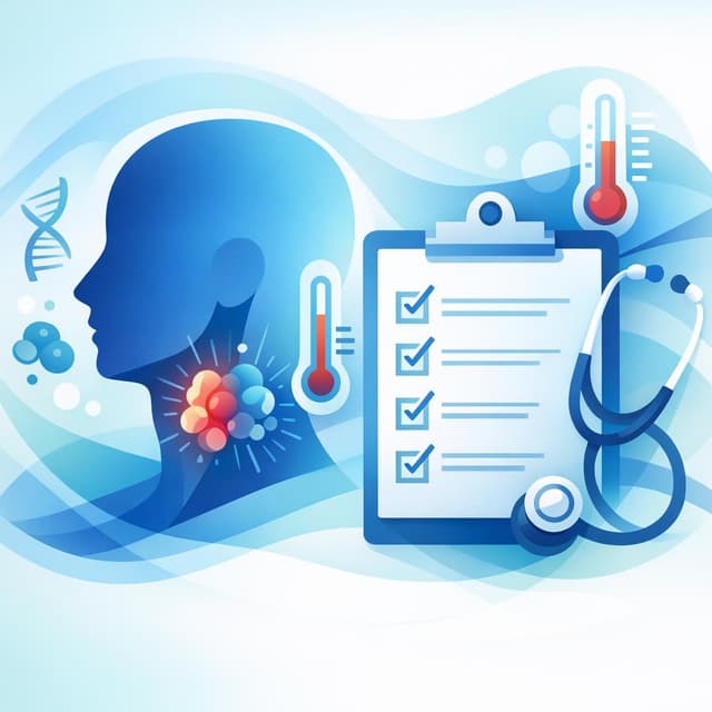 Basado en PubMed | ¿Qué incluiría en el checklist de evaluación de fiebre de un paciente con cáncer de cabeza y cuello para identificar signos de infección, neutropenia o compromiso de la vía aérea y decidir el manejo inicial?