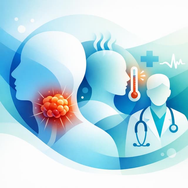 Basado en PubMed | Si tengo cáncer de cabeza y cuello, ¿cuándo debería consultar al médico por fiebre y qué temperatura o síntomas acompañantes justifican acudir a urgencias?