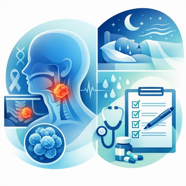 Basado en NIH de EE.UU. | ¿Ha experimentado sudores nocturnos persistentes junto con bultos o ganglios inflamados en el cuello, dolor de garganta que no mejora, ronquera, dificultad para tragar o pérdida de peso, señales que pueden relacionarse con cáncer de cabeza y cuello?