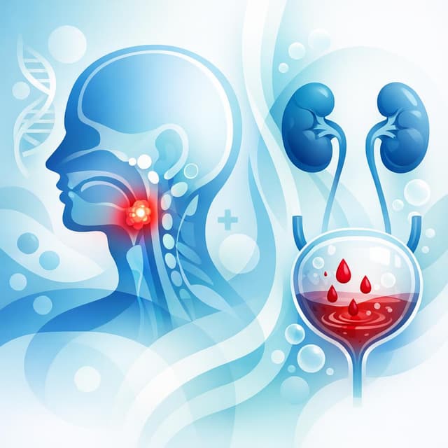 Basado en PubMed | Si tengo cáncer de cabeza y cuello, ¿es normal presentar sangre persistente en la orina, a qué puede deberse y cuándo debería buscar atención médica urgente?