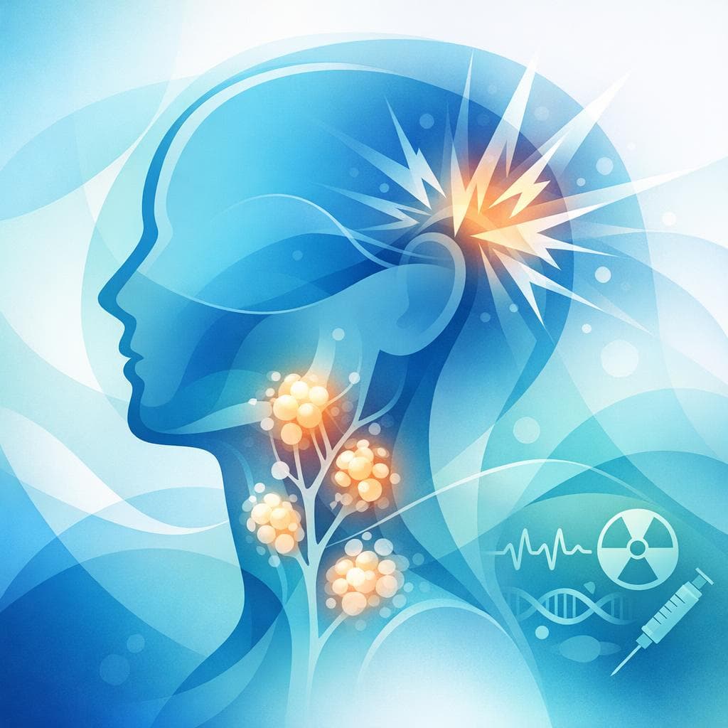 Medical illustration for 미국 CDC 자료 기반 | 지속적인 두통이 두경부암의 초기 증상일 수 있나요? - Persly Health Information