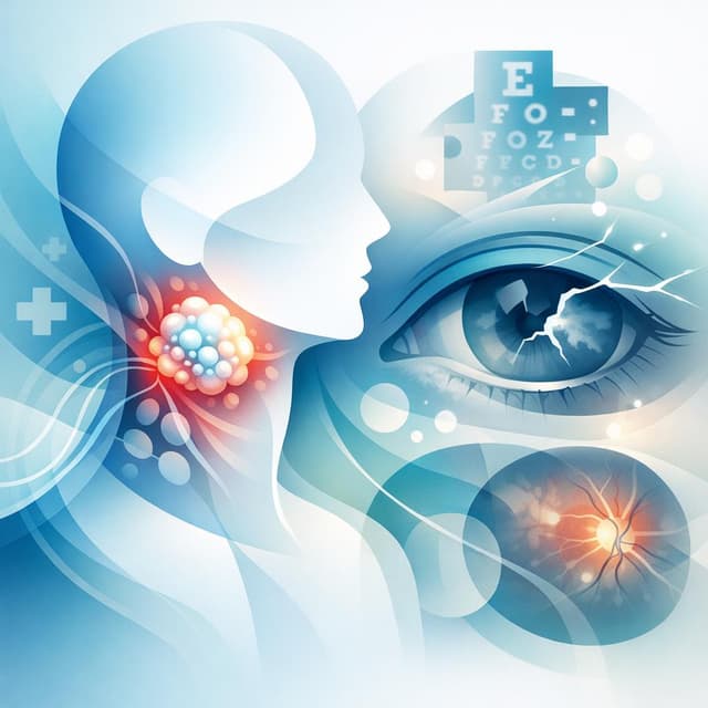 Basado en PubMed | ¿Qué problemas de visión pueden presentarse en la etapa avanzada del cáncer de cabeza y cuello?