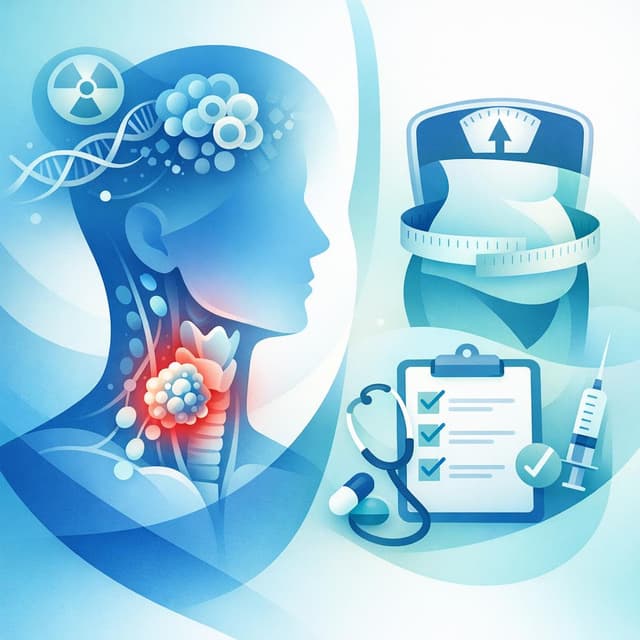 Basado en PubMed | En el contexto del cáncer de cabeza y cuello, ¿cuándo debería preocuparme por un aumento de peso y qué elementos debe incluir una lista de verificación del paciente para evaluar este síntoma?