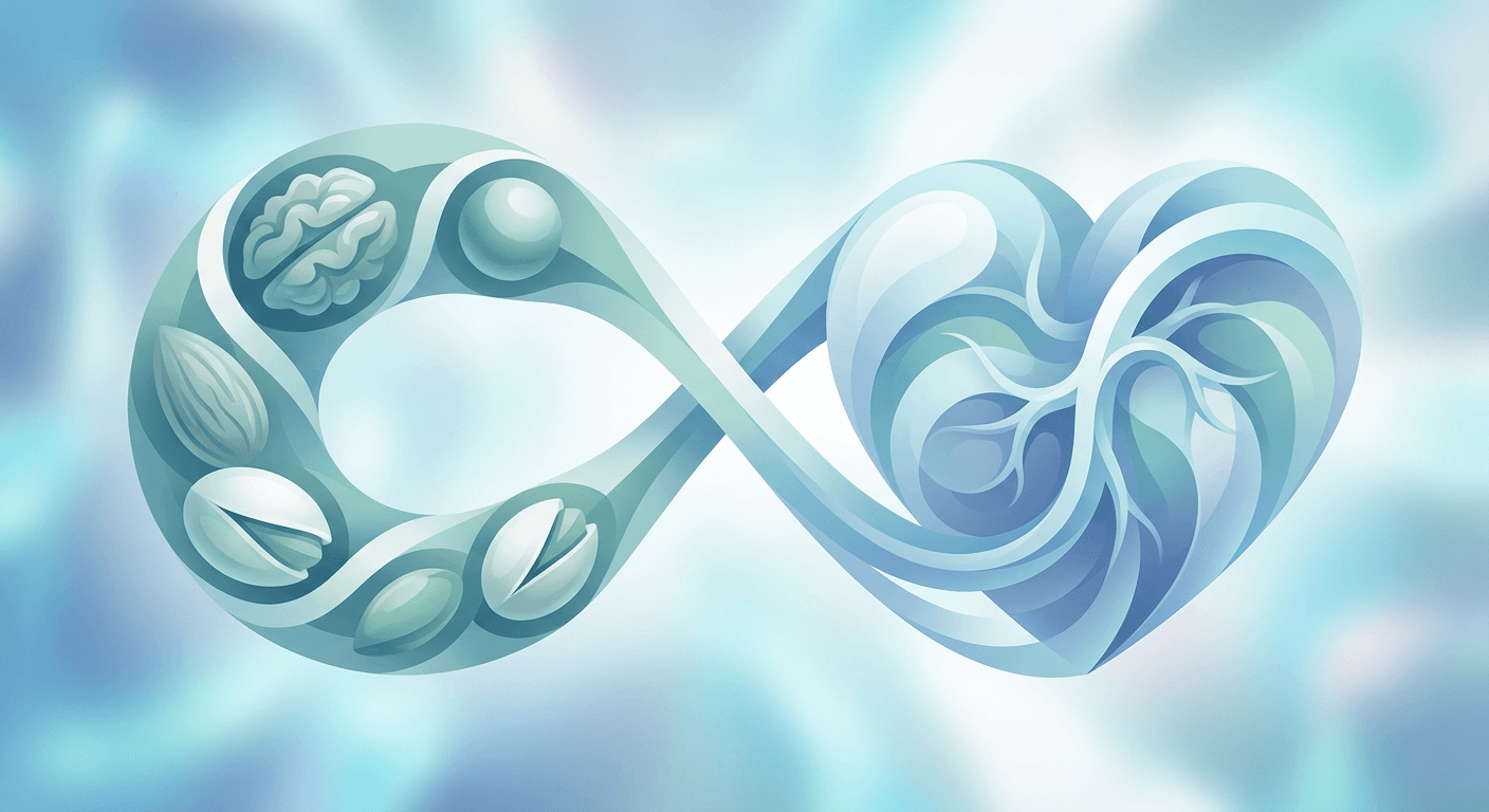 Medical illustration for Basado en PubMed | ¿Es cierto que comer frutos secos a diario disminuye el riesgo de enfermedad cardíaca? - Persly Health Information