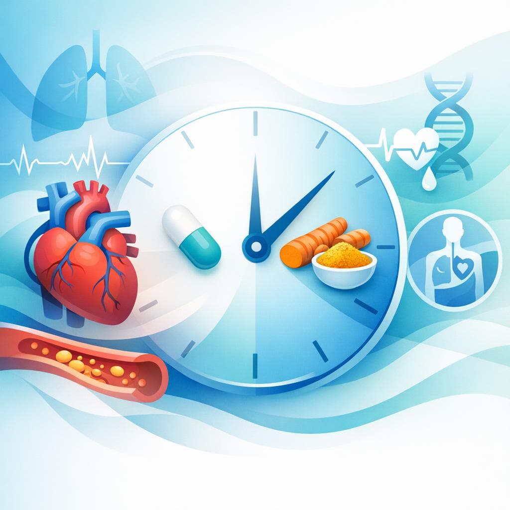 Medical illustration for Based on PubMed | Is there evidence that taking turmeric before bed reduces the risk of heart disease? - Persly Health Information