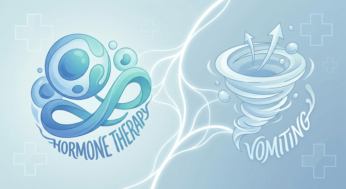 Medical illustration for Hormone therapy and vomiting: causes and relief - Persly Health Information