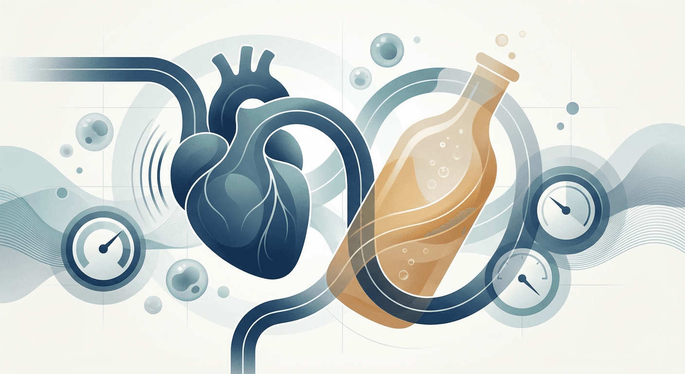 Medical illustration for Based on PubMed | Does heavy alcohol consumption increase the risk of developing hypertension? - Persly Health Information