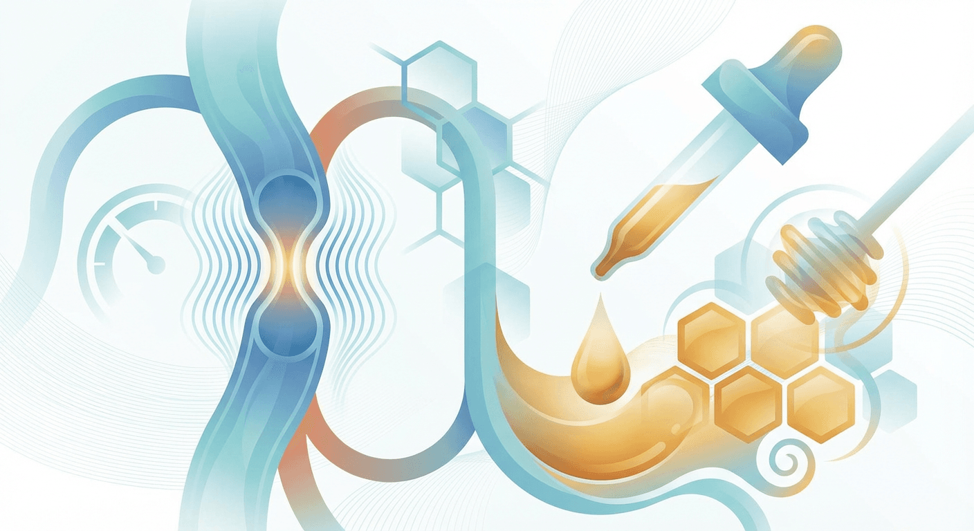 Medical illustration for Basado en NIH de EE.UU. | ¿Es cierto que la miel puede ayudar a bajar la presión arterial en personas con hipertensión? - Persly Health Information