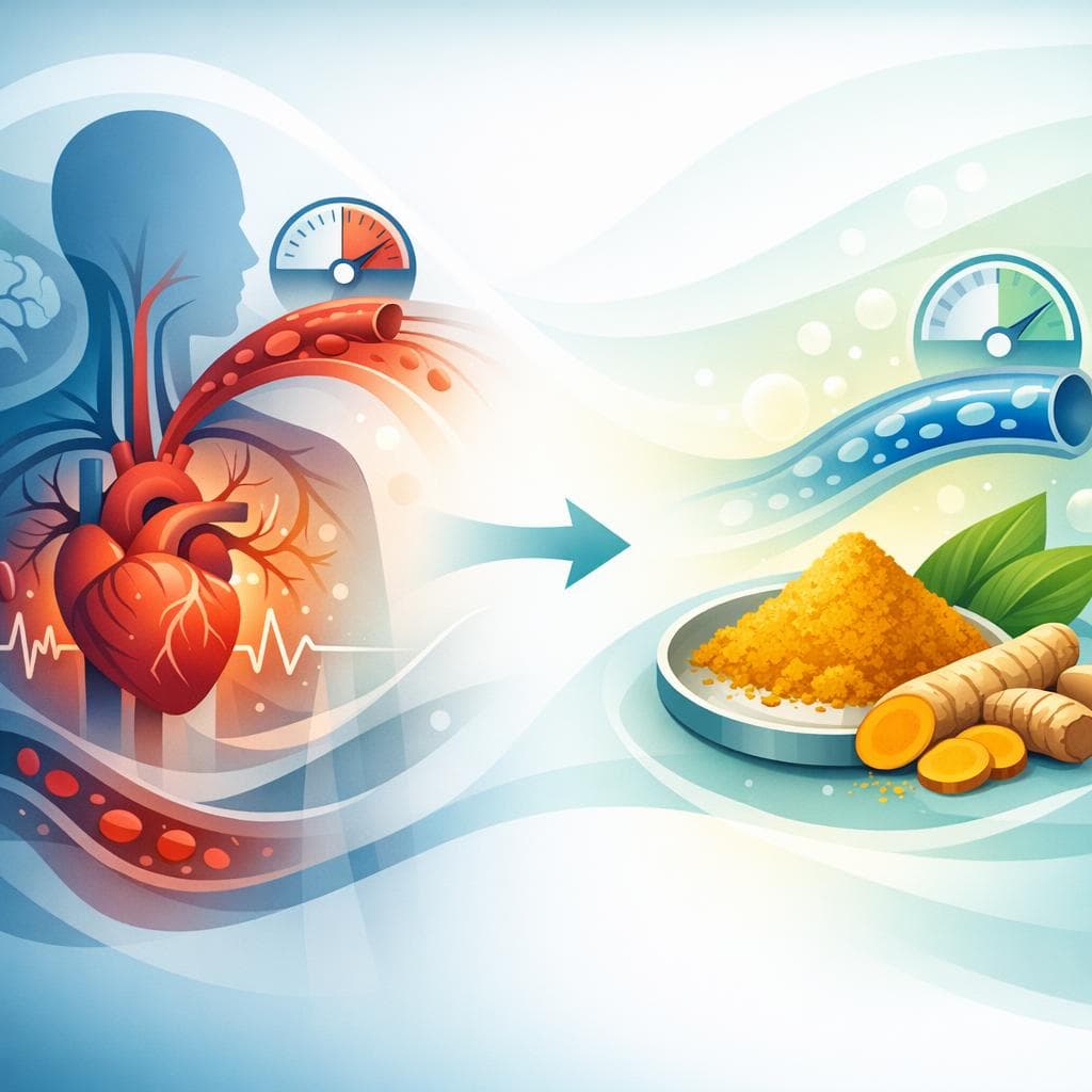 Medical illustration for Based on PubMed | Does taking turmeric help relieve hypertension symptoms like headaches or dizziness? - Persly Health Information