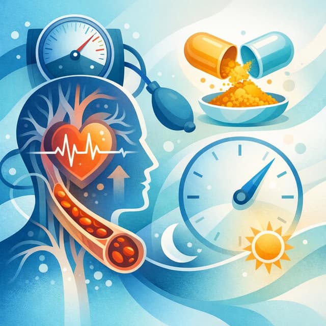 Based on PubMed | Is it true that taking turmeric before bedtime lowers blood pressure in people with hypertension?