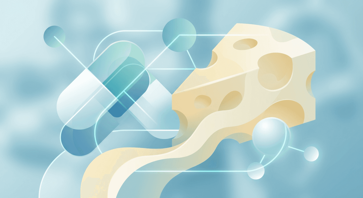 Medical illustration for 미국 NIH 자료 기반 | 이부프로펜을 복용할 때 치즈와 함께 먹어도 안전한가요? - Persly Health Information