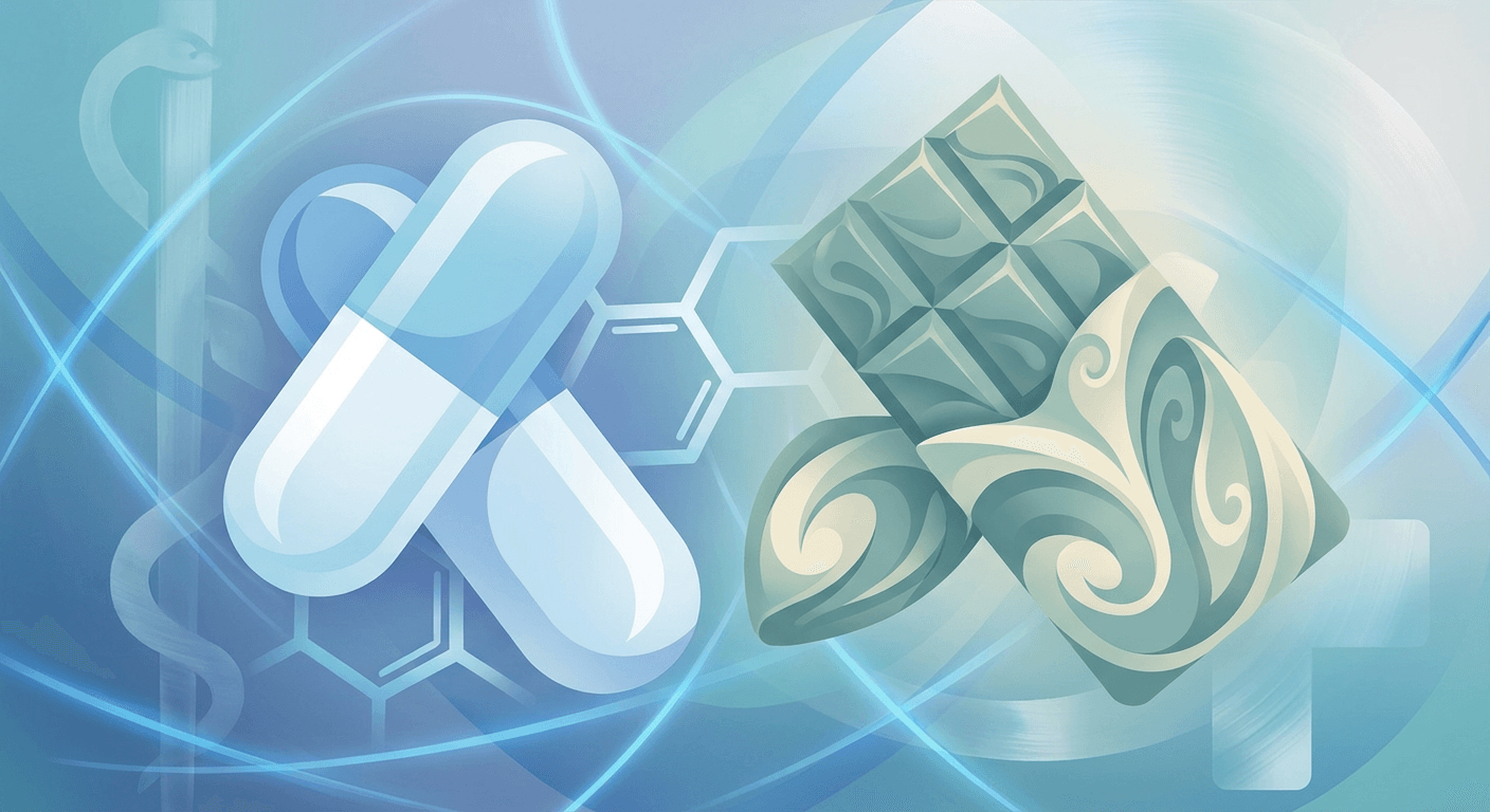 Medical illustration for 米国NIHの資料に基づく | イブプロフェン服用時にチョコレートを食べると相互作用や副作用のリスクはありますか? - Persly Health Information