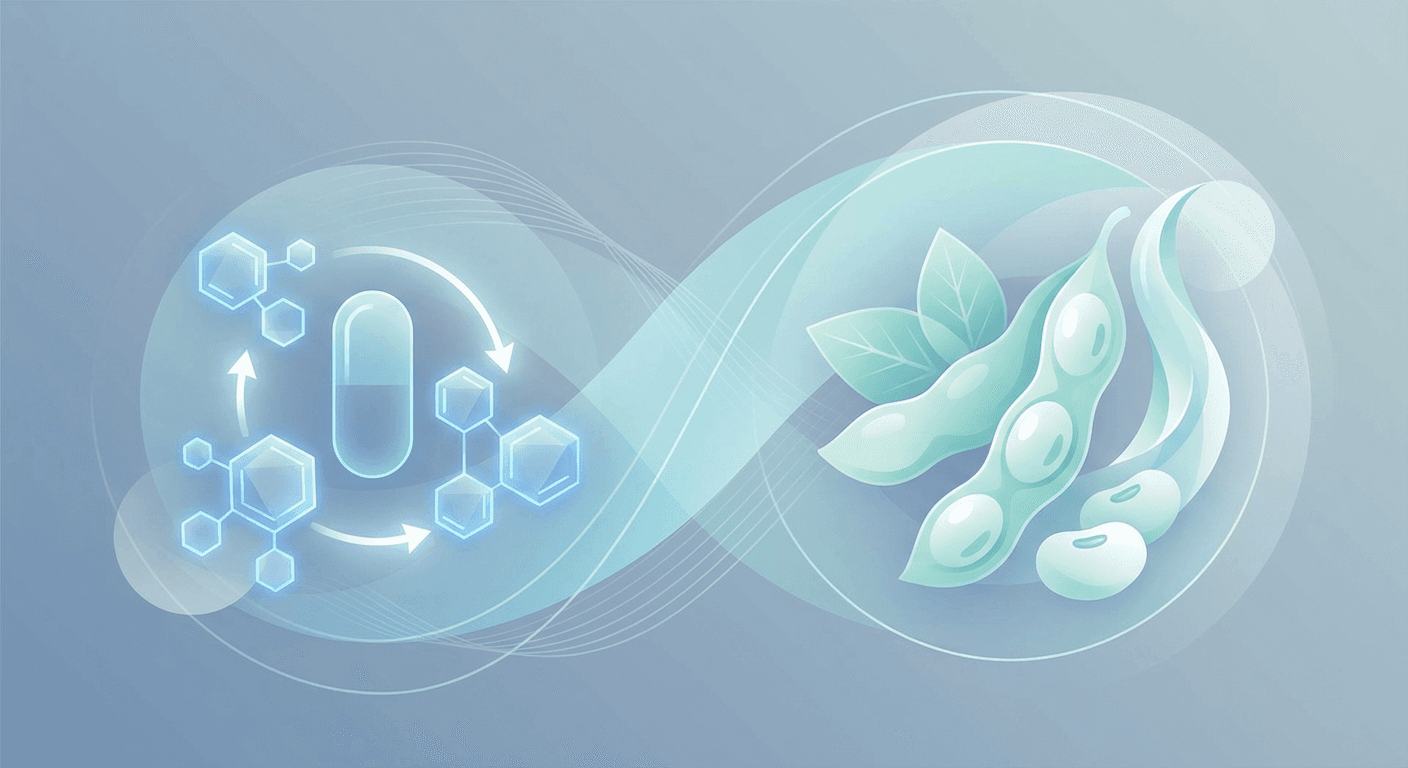 Medical illustration for 米国NIHの資料に基づく | イブプロフェンは大豆アレルギーの人でも安全に服用できますか? - Persly Health Information