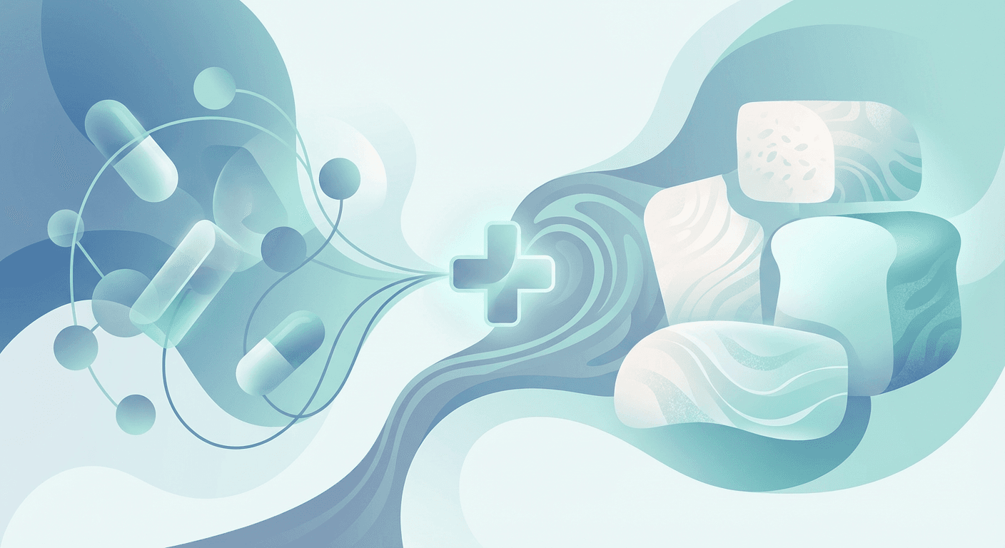 Medical illustration for 米国NIHの資料に基づく | イブプロフェンを服用する際に豆腐と一緒に摂ると、薬の吸収や効果、胃の副作用に影響が出るというのは本当ですか? - Persly Health Information