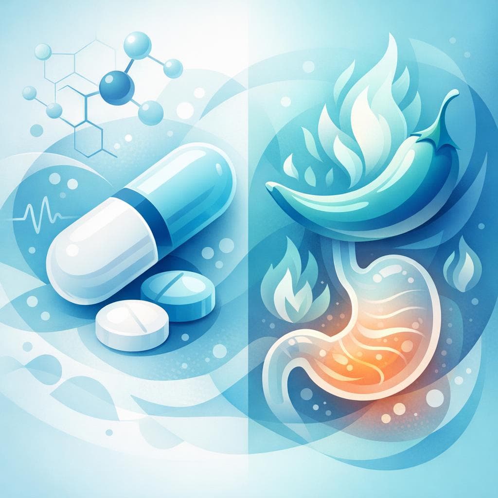 Medical illustration for Spicy food with ibuprofen: is it safe? - Persly Health Information