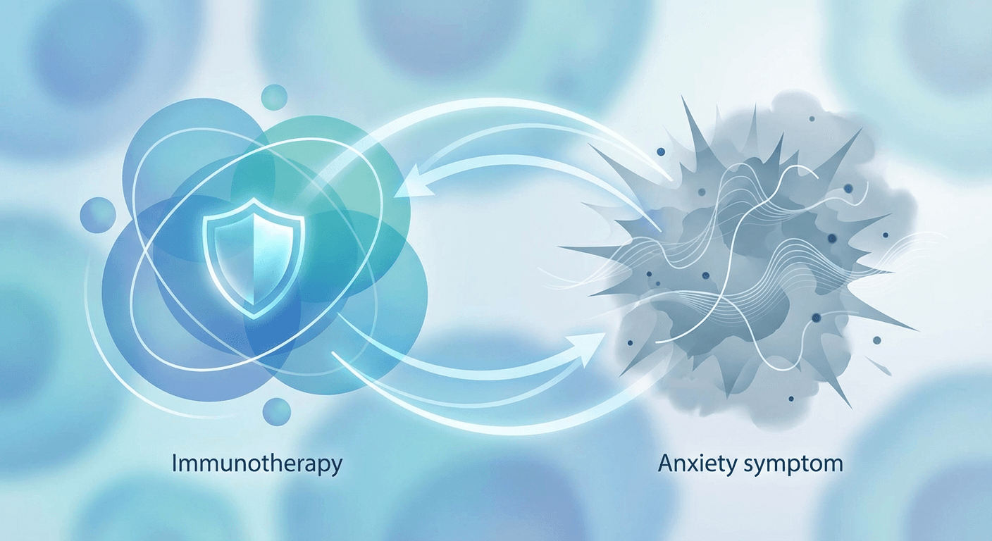 Medical illustration for ¿La inmunoterapia puede causar ansiedad? - Persly Health Information