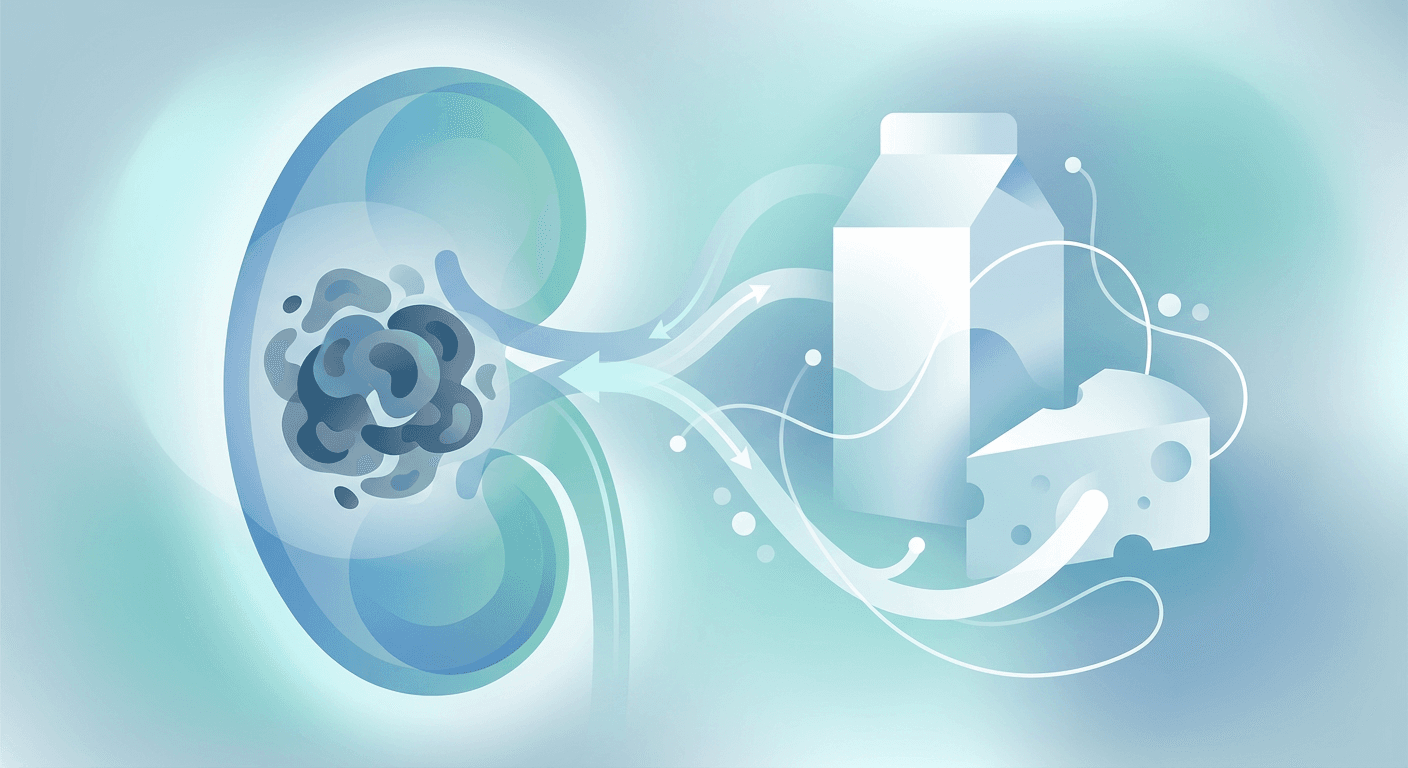 Medical illustration for 肾癌患者能吃奶制品吗?安全性与影响详解 - Persly Health Information