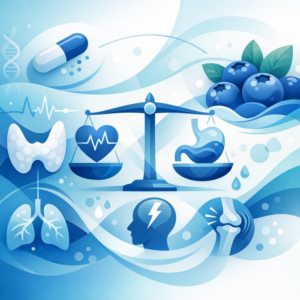 Medical illustration for Based on NIH | Is it true that eating blueberries while taking levothyroxine increases the risk of side effects or interferes with the medication’s effectiveness? - Persly Health Information