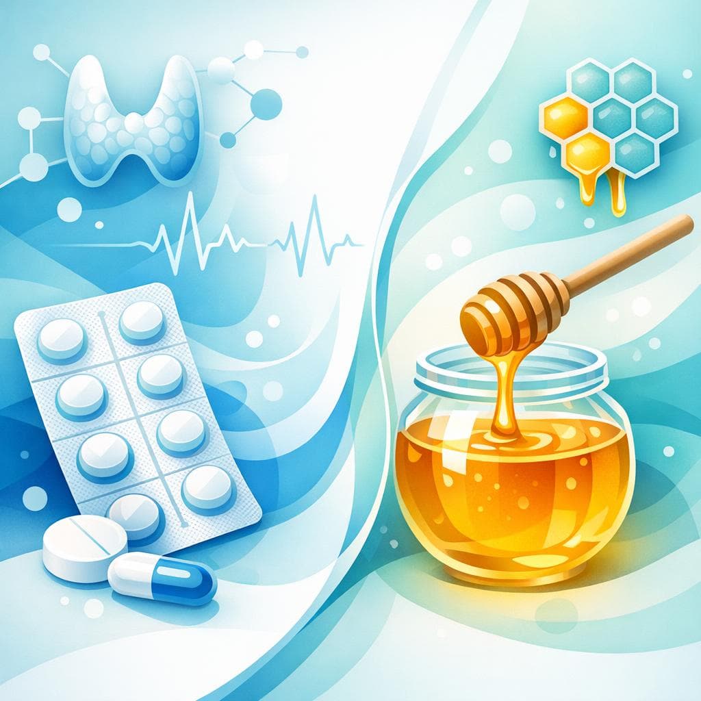 Medical illustration for Based on NIH | Is it true that eating honey shortly before taking levothyroxine can reduce the medication’s absorption? - Persly Health Information