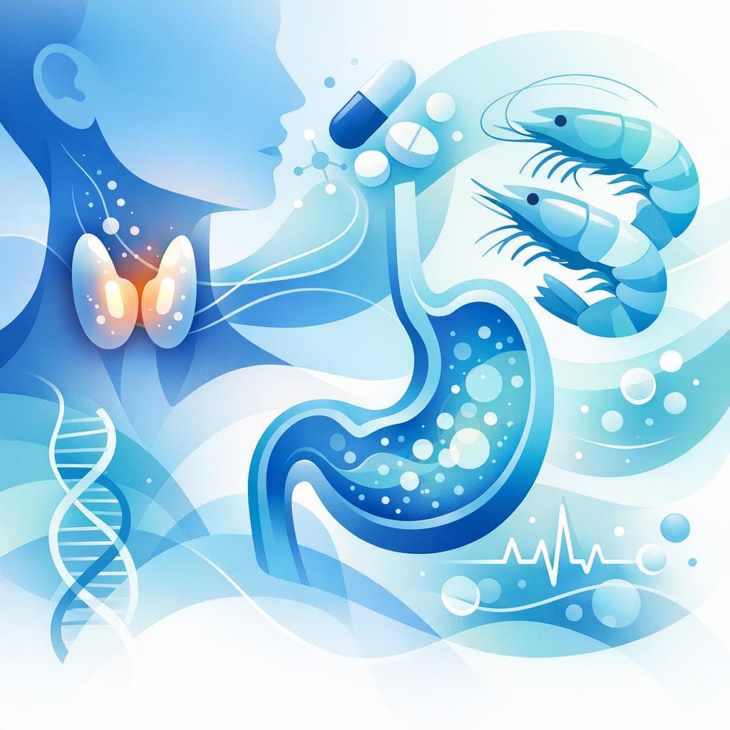 Medical illustration for Based on NIH | Is it safe to eat shrimp after taking levothyroxine, and how long should I wait before eating seafood to avoid absorption issues? - Persly Health Information