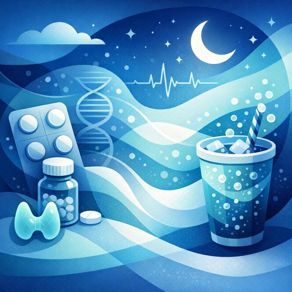Medical illustration for Based on NIH | Does drinking soda at night close to my levothyroxine dose reduce its absorption or effectiveness? - Persly Health Information