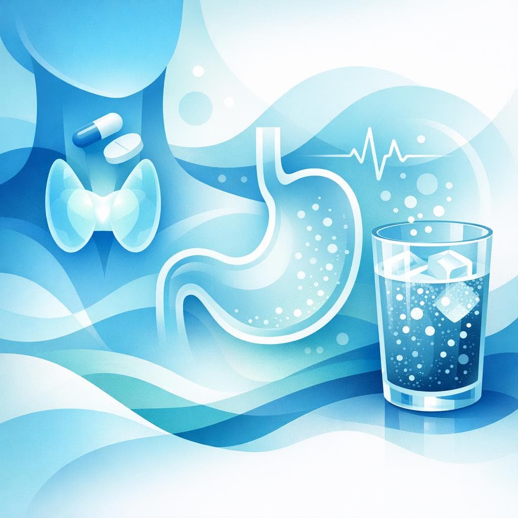 Medical illustration for Based on NIH | Is it true that levothyroxine should be taken on an empty stomach and that drinking soda with or soon after the dose can interfere with absorption? - Persly Health Information