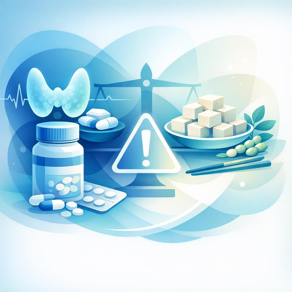 Medical illustration for Based on NIH | Is it true that tofu can reduce levothyroxine absorption, and if so, how much tofu is safe to eat and how many hours should I separate it from my levothyroxine dose? - Persly Health Information