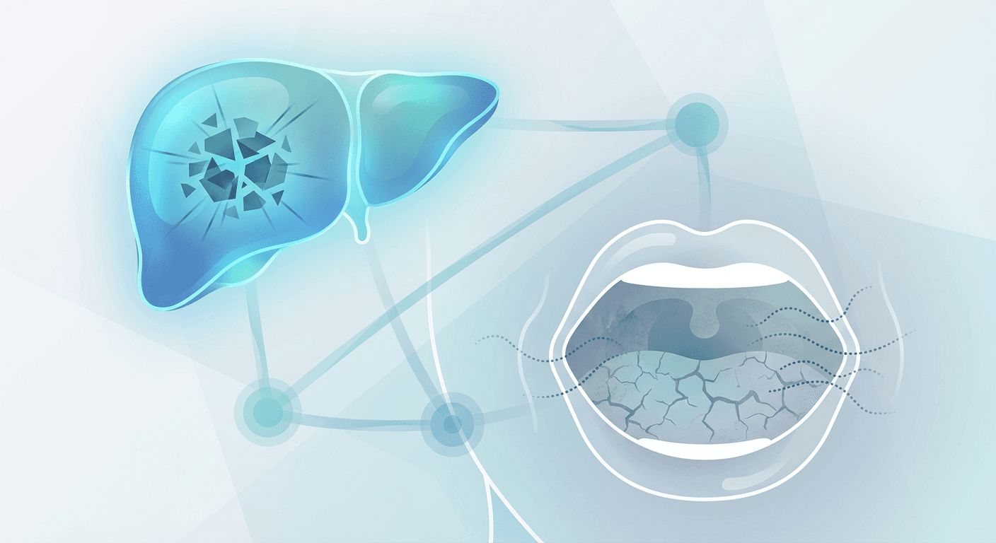 Medical illustration for 肝癌会导致口干吗?原因与管理方法详解 - Persly Health Information