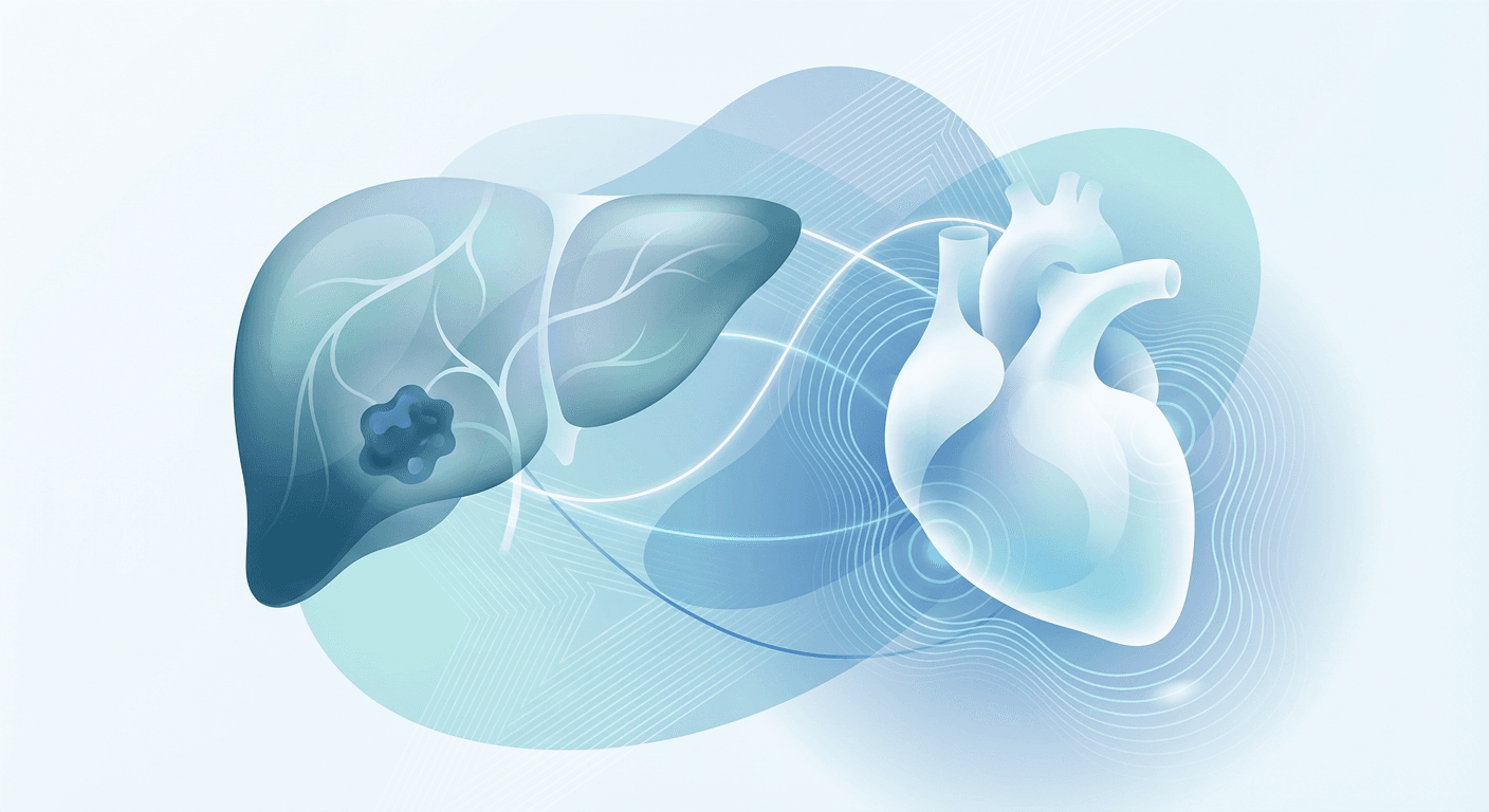 Medical illustration for Are heart palpitations a symptom of liver cancer? - Persly Health Information