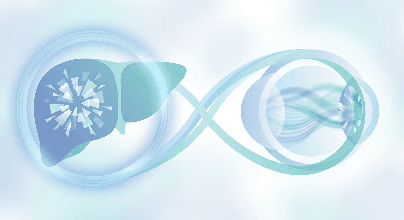 Medical illustration for ¿La visión borrosa es síntoma común de cáncer de hígado? - Persly Health Information