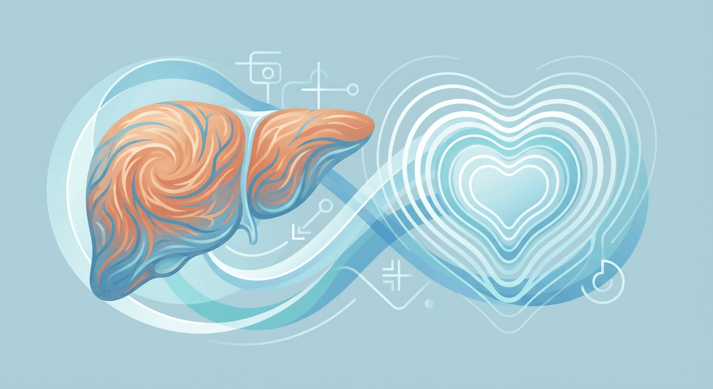 Medical illustration for Basado en PubMed | ¿La cirrosis hepática puede causar palpitaciones cardíacas y qué mecanismos o complicaciones las explican? - Persly Health Information