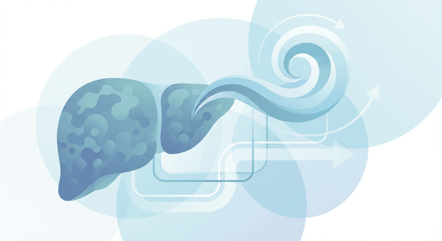 Medical illustration for 基于PubMed资料 | 肝硬化为什么会出现恶心,应如何缓解? - Persly Health Information