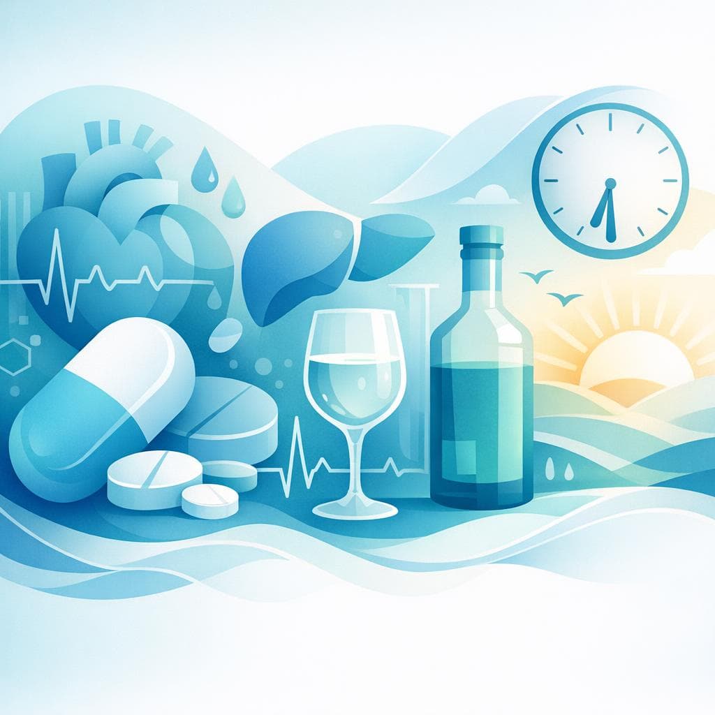 Medical illustration for 미국 NIH 자료 기반 | 로사르탄을 복용 중인데 아침에 술을 마셔도 되나요? - Persly Health Information