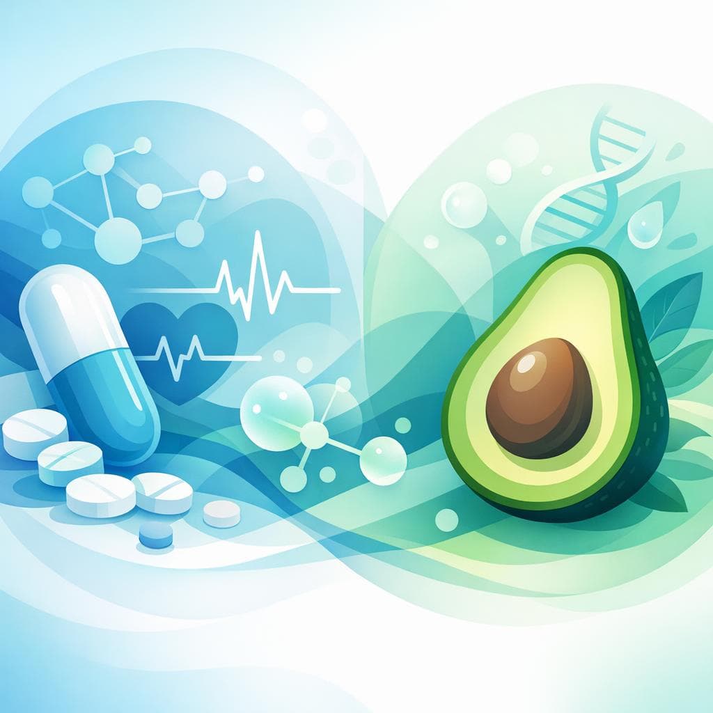 Medical illustration for Based on NIH | Is it safe to eat avocado shortly before taking losartan, or could it interact with the medication? - Persly Health Information