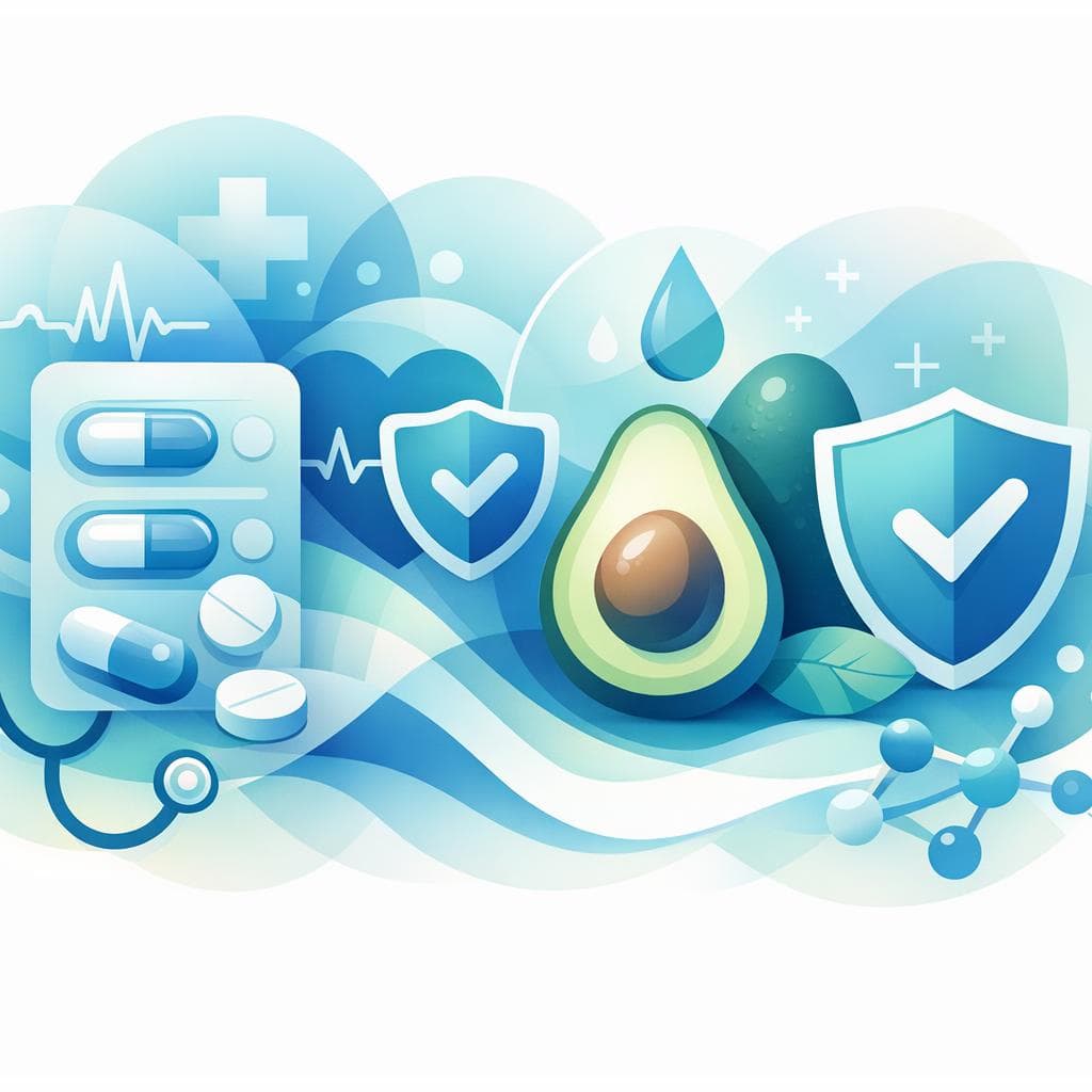 Medical illustration for Based on NIH | Is it safe to eat avocados every day while taking losartan, or could their potassium content increase my risk of hyperkalemia? - Persly Health Information