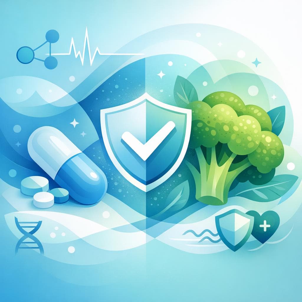 Medical illustration for Based on NIH | Is it safe to eat broccoli while taking losartan, or are there any interactions that could affect losartan’s effectiveness or potassium levels? - Persly Health Information