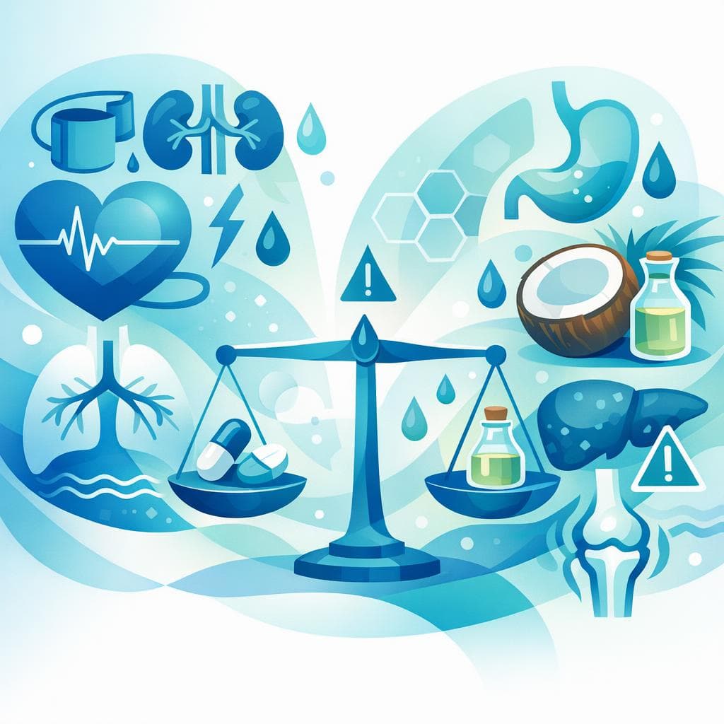 Medical illustration for Based on NIH | Is it true that using coconut oil can increase the risk of side effects when taking losartan? - Persly Health Information