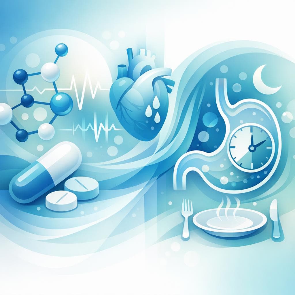 Medical illustration for Based on NIH | Do I need to take losartan on an empty stomach when fasting, or is it okay to take it with food? - Persly Health Information