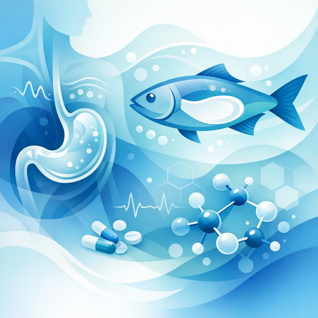Medical illustration for Based on NIH | Can losartan be taken on an empty stomach, and is there any interaction with eating fish or taking fish oil supplements? - Persly Health Information