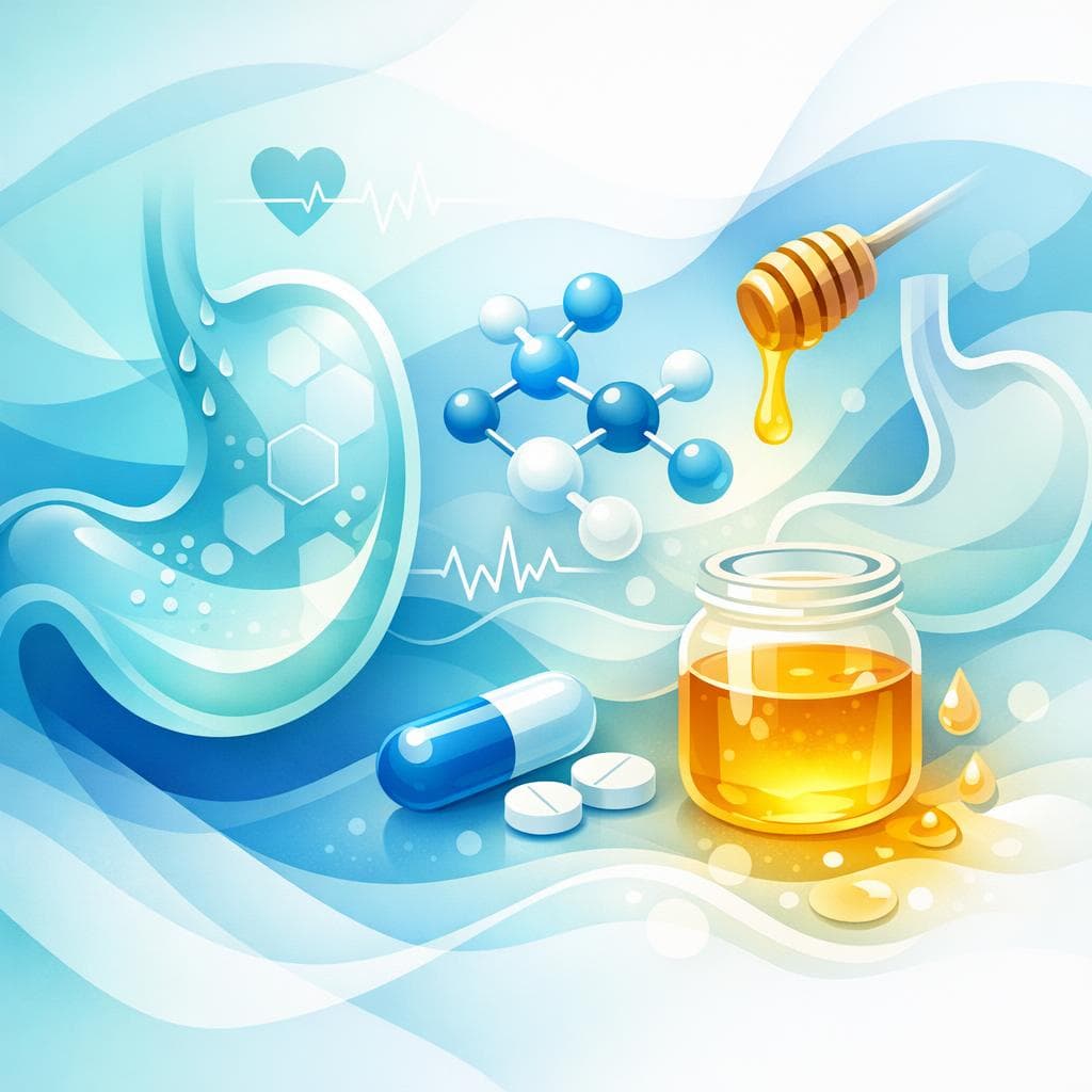 Medical illustration for Based on NIH | Is it safe to take losartan with honey on an empty stomach, or could honey affect its absorption or blood pressure control? - Persly Health Information