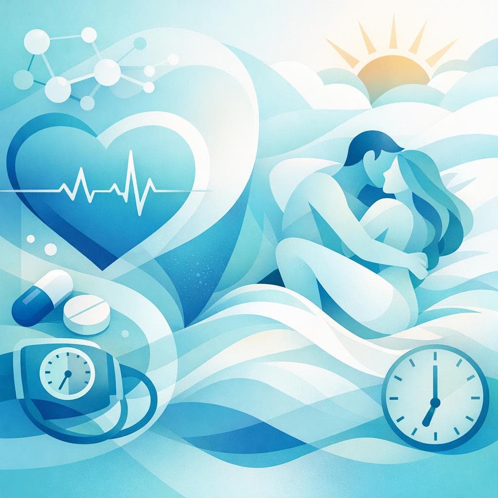 Medical illustration for 미국 NIH 자료 기반 | 로사르탄을 아침에 복용한 뒤 바로 성관계를 하면 저혈압이나 어지럼증 같은 문제가 생길 수 있나요? - Persly Health Information