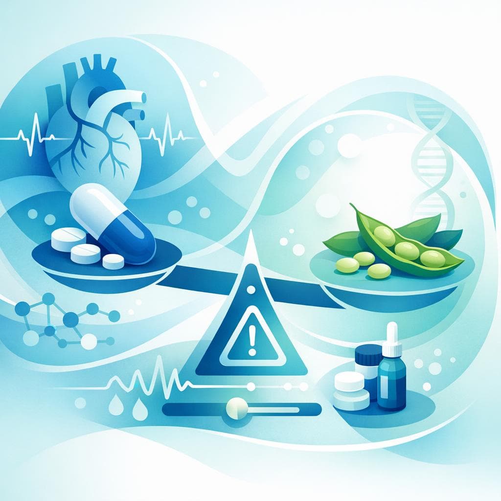 Medical illustration for Based on NIH | Does consuming soy products require any dosage adjustments or special precautions when taking losartan? - Persly Health Information