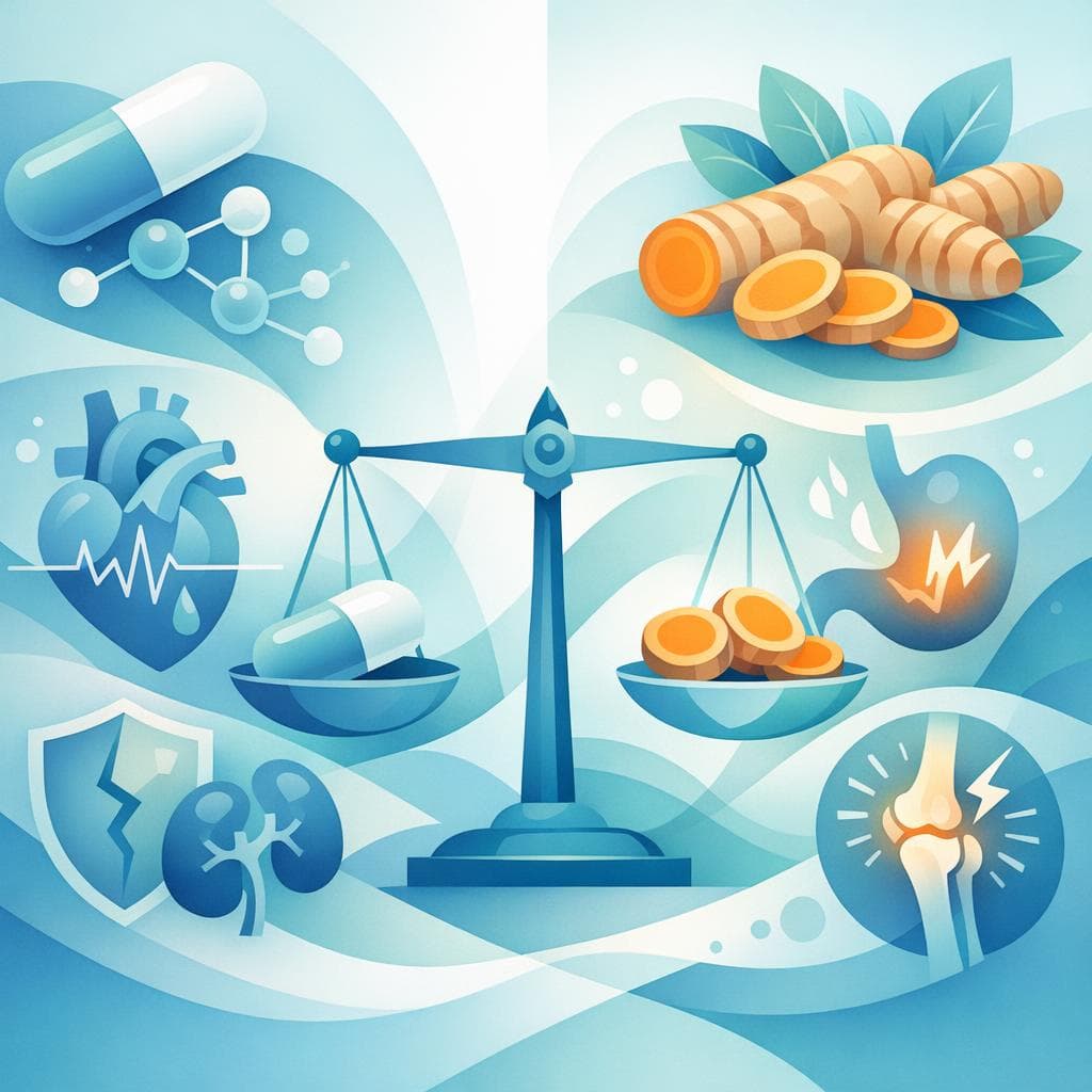 Medical illustration for 미국 NIH 자료 기반 | 로사르탄을 복용 중인데 강황(커큐민) 보충제를 함께 섭취하면 부작용 위험이 높아질 수 있나요? - Persly Health Information