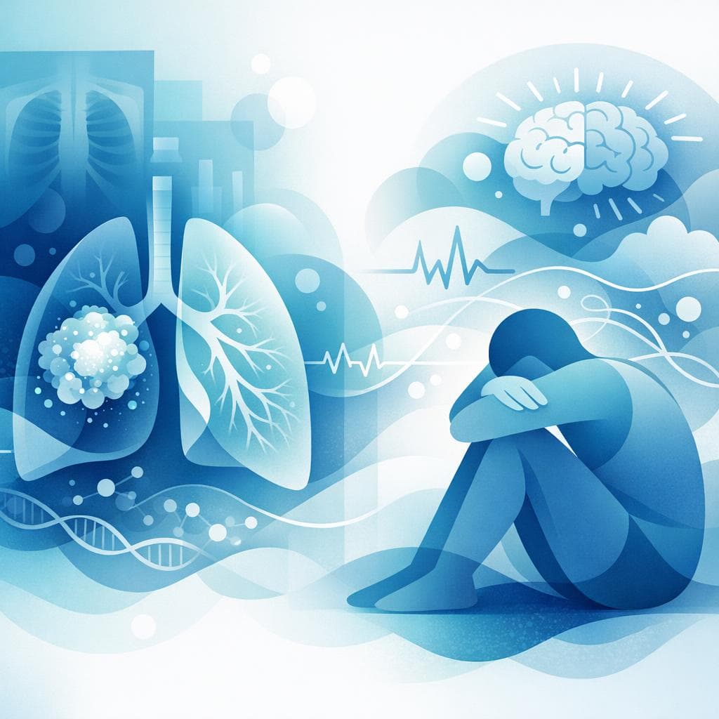 Medical illustration for 肺癌患者常见焦虑吗?原因与管理全解 - Persly Health Information