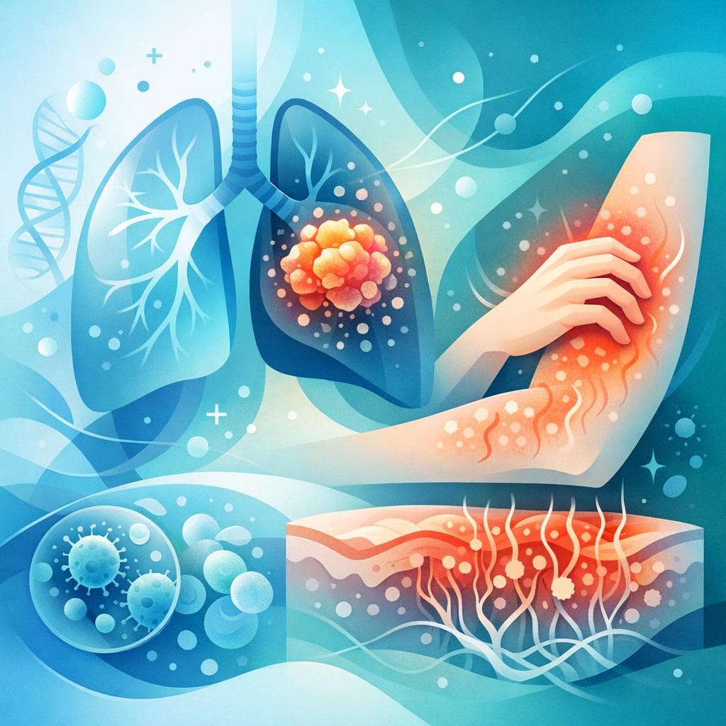 Medical illustration for 肺がんで「かゆみ」はよくある症状?原因と対処法 - Persly Health Information