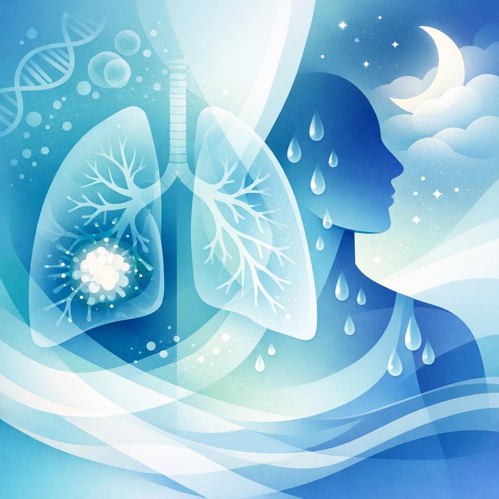 Medical illustration for Night sweats and lung cancer: symptoms, causes, care - Persly Health Information